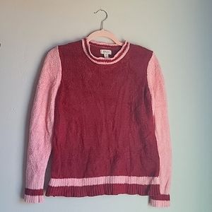 Style Co Sweater Women XL Red Pink Soft Fleece Long Sleeves Pullover NWT